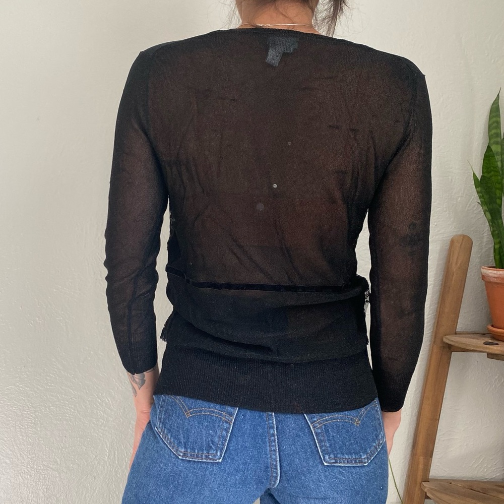 Designer Button Down Cardigan - image 6